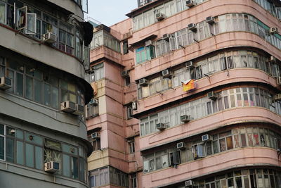 Low angle view of buildings in city