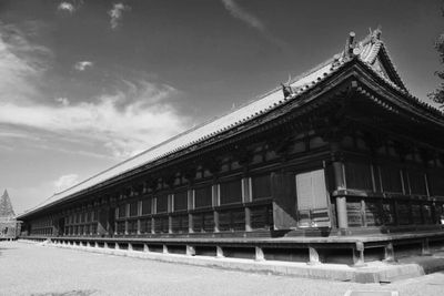 Low angle view of built structure against sky