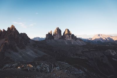 Panoramic shot of rocky mountain range