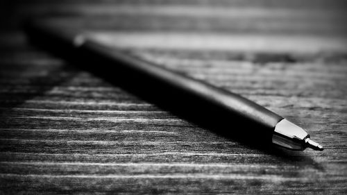 Close-up of cigarette on table