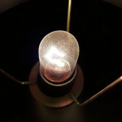 Close-up of illuminated light bulb