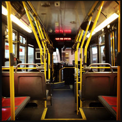 Interior of train