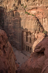 View of old ruins in cave