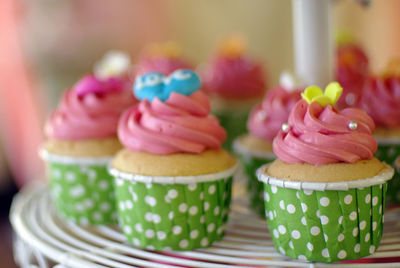 Close-up of cupcakes