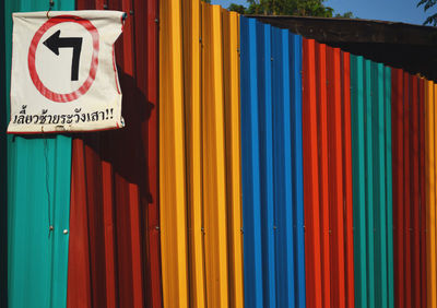 Multi colored text on wall