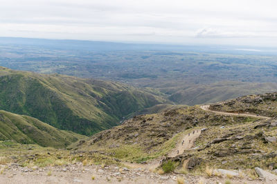 High angle view of landscape against sky