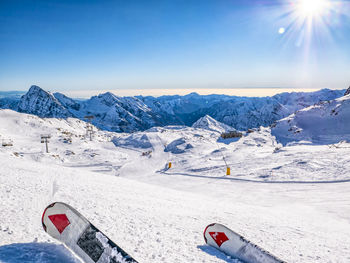 Ski slope on dufourspitze area