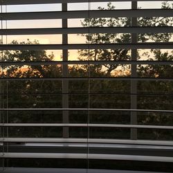 View of window at sunset