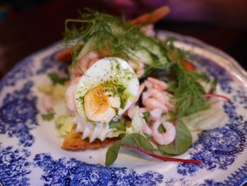 Close-up of meal served in plate