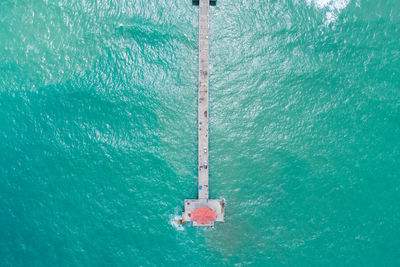 High angle view of swimming pool