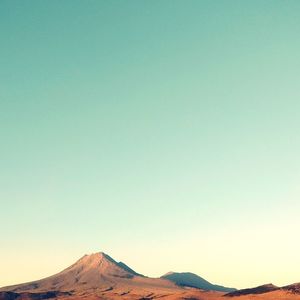 Scenic view of mountains against clear sky