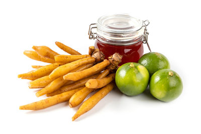 Close-up of fruits in plate