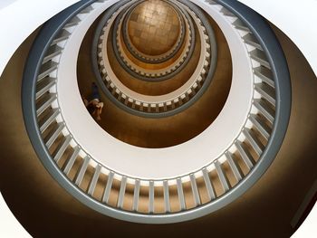 Low angle view of spiral staircase