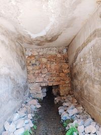 Stone wall of old building