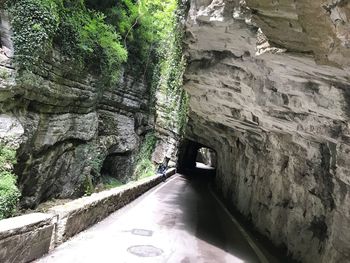 Road leading towards tunnel