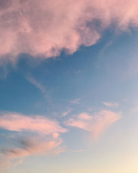 Low angle view of sky during sunset