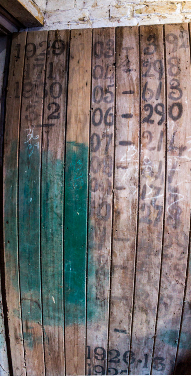 CLOSE-UP OF WOODEN DOOR