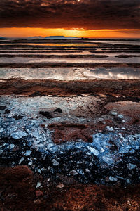 View of sea during sunset