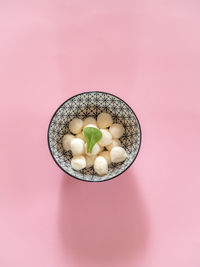 Directly above shot of ice cream in bowl