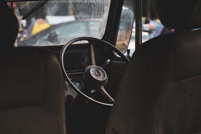 Interior of car