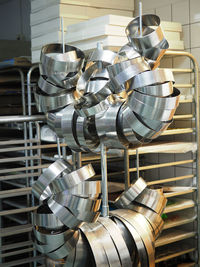 View of machine parts for baking