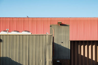 Low angle view of building against clear sky