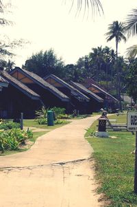 View of built structure with trees in foreground