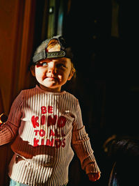 Boy wearing hat