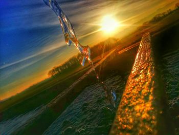 Waves splashing in water