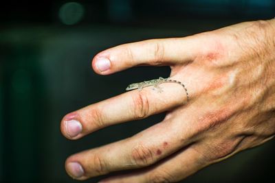 Close-up of human hand