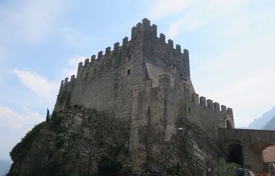 Low angle view of historic building against sky