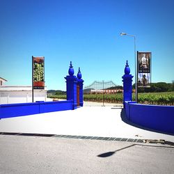 Built structure against clear blue sky