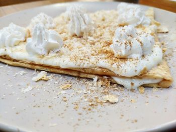Close-up of bread in plate