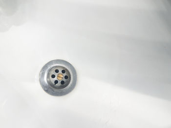 High angle view of bathroom sink