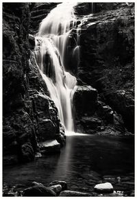 Scenic view of waterfall