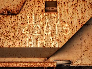 Full frame shot of rusty metal wall