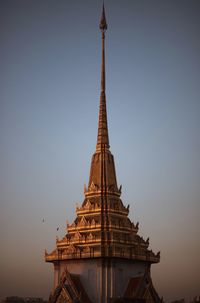 Low angle view of temple against clear sky