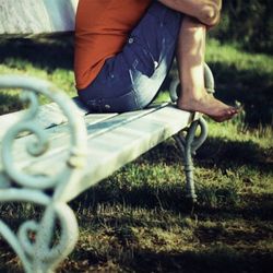 Man standing on grassy field
