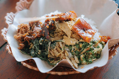 Close-up of food in plate