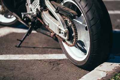 Low section of bicycles on motorcycle