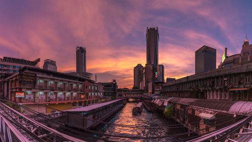 View of cloudy sky at sunset