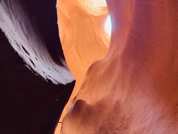 Low angle view of a rock formation