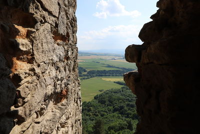 Scenic view of rocky mountains against sky