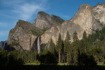 Bridalveil falls in yosemite national park.