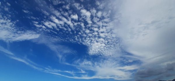 Low angle view of clouds in sky