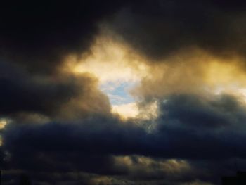 Low angle view of storm clouds in sky