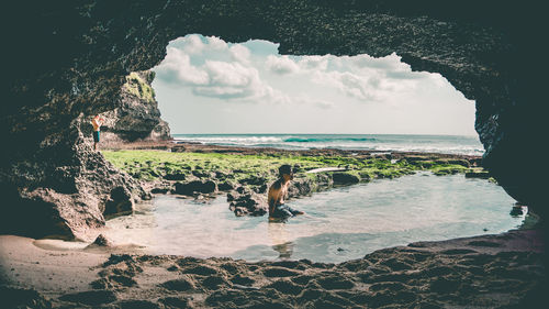 Scenic view of sea against sky