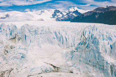 Scenic view of snowcapped mountains