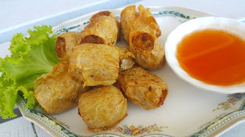 Close-up of food in plate