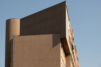 Low angle view of building against clear sky